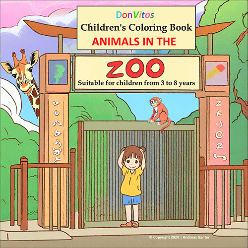 ANIMALS IN THE ZOO
(DonVitos children's colouring books)